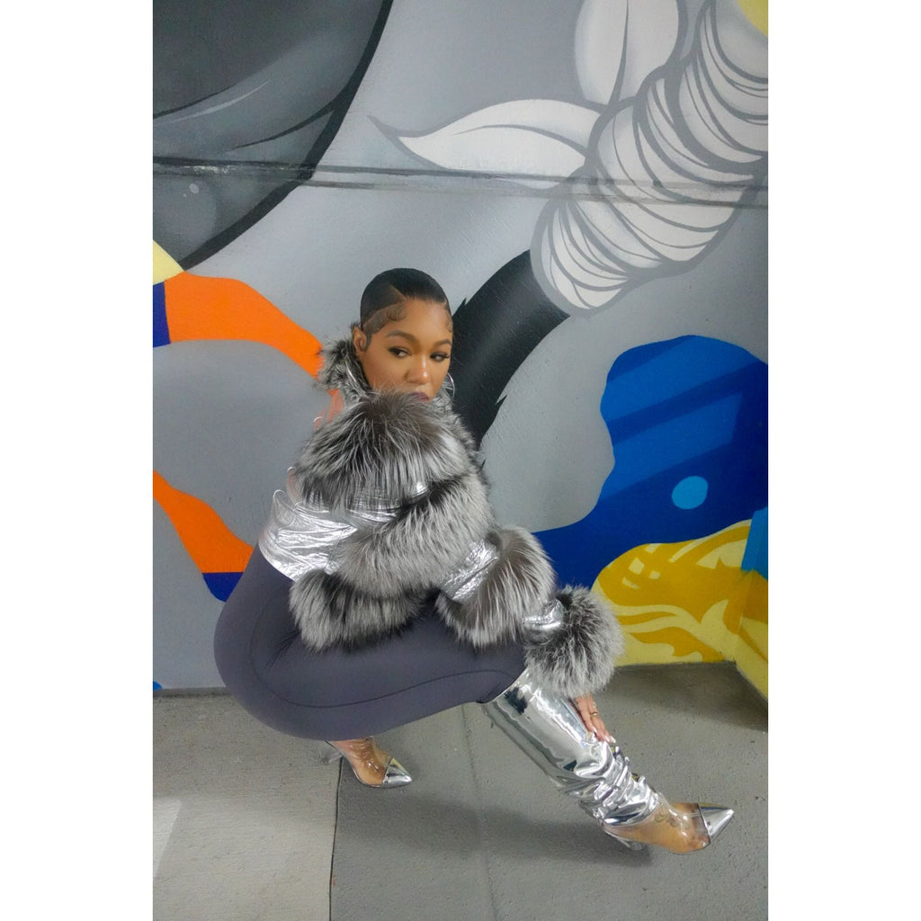 (Copy) Nova leather jacket with fur trim (preorder ) The Fashion bar