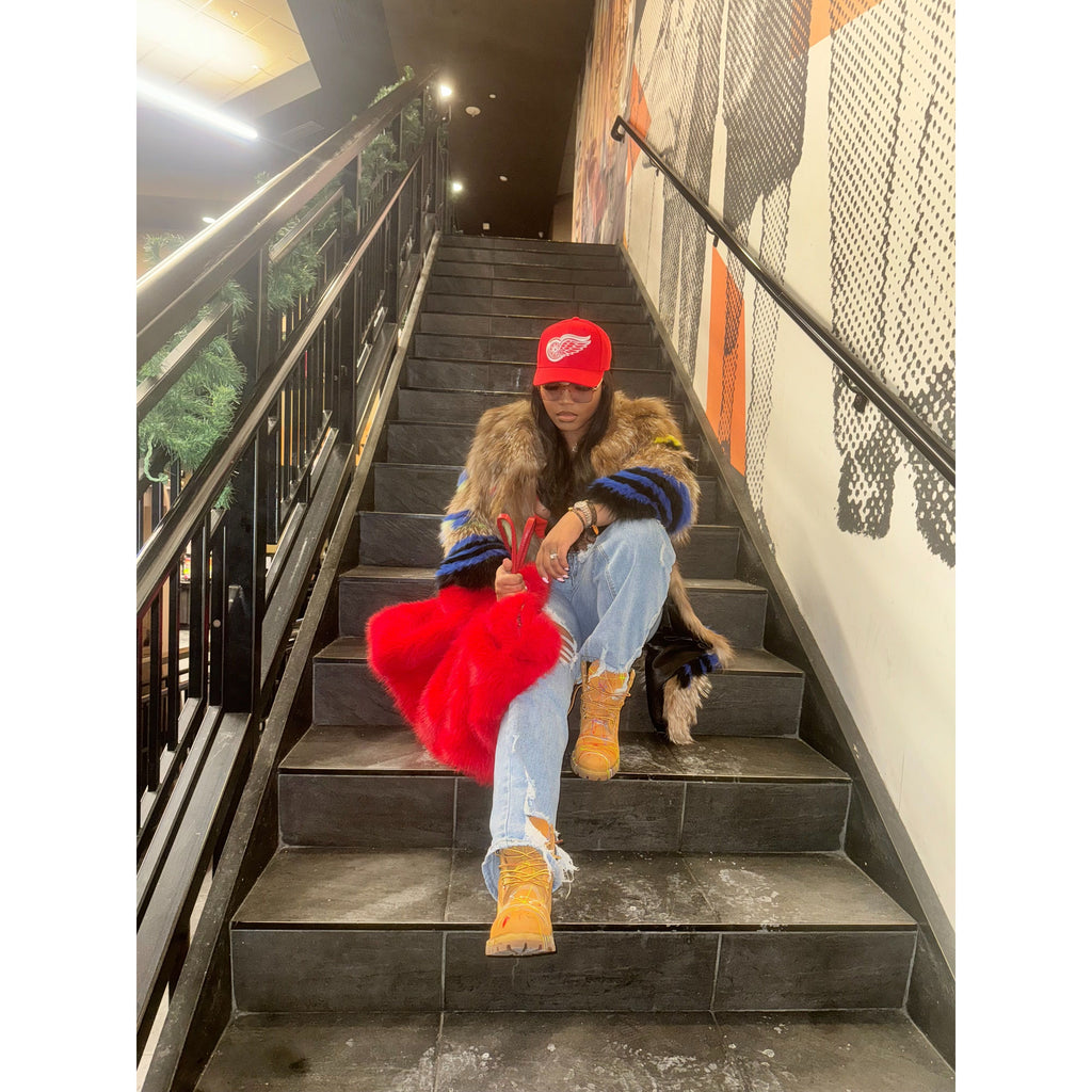 (Dionna Fun Fox Fur Jacket (ready to ship ) The Fashion bar