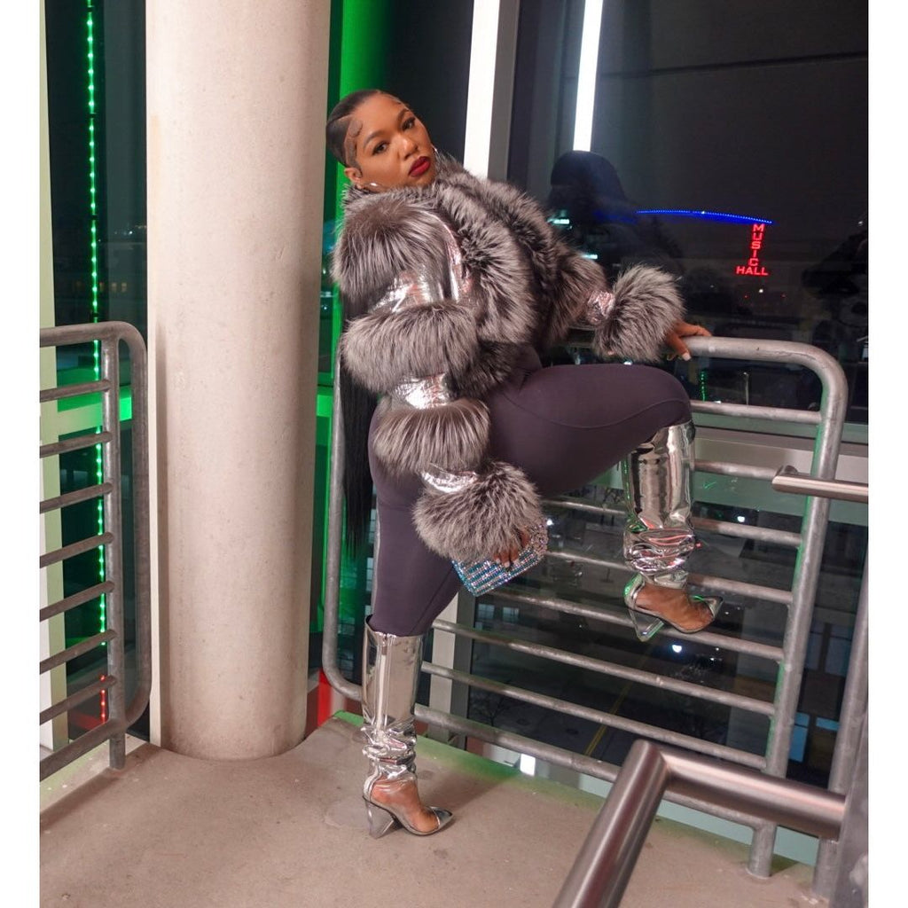 (Copy) Nova leather jacket with fur trim (preorder ) The Fashion bar