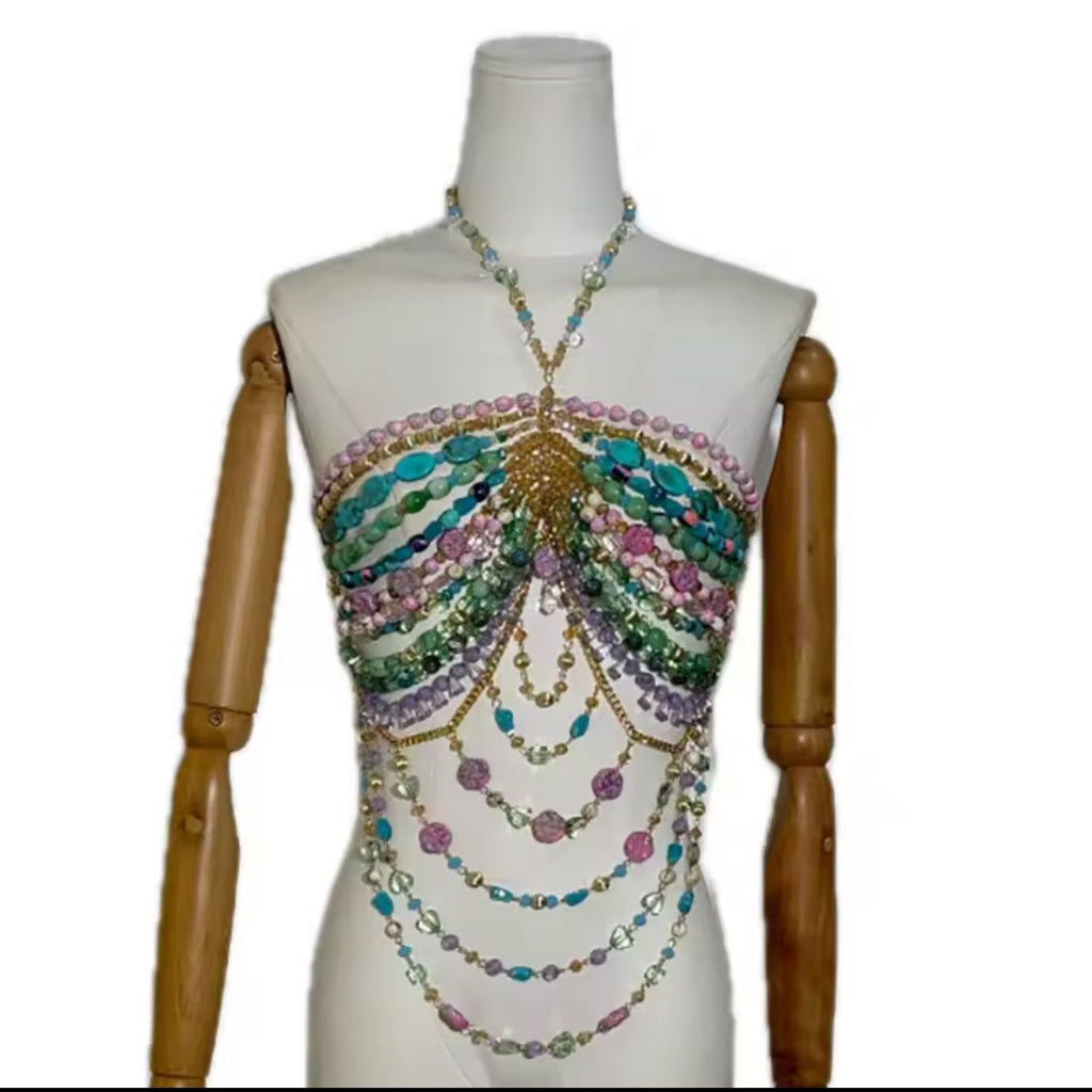 The Siren Beaded Bralette ( pre order ) The Fashion bar